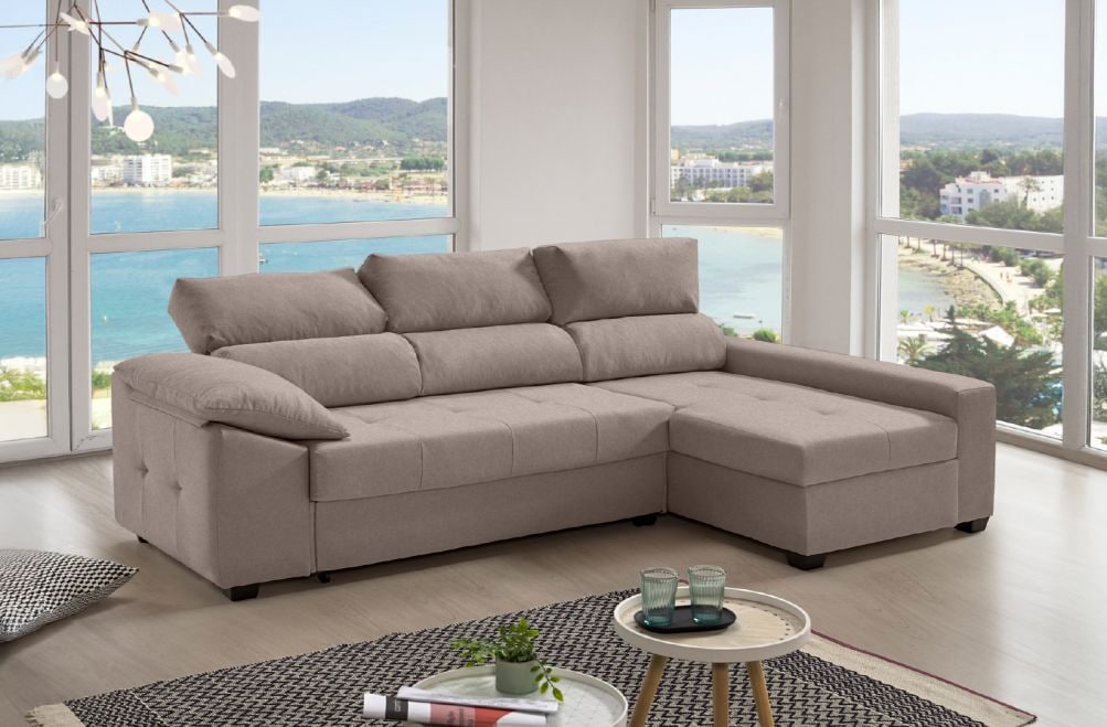 Sofá cama de tela Trinity de HOME - principal