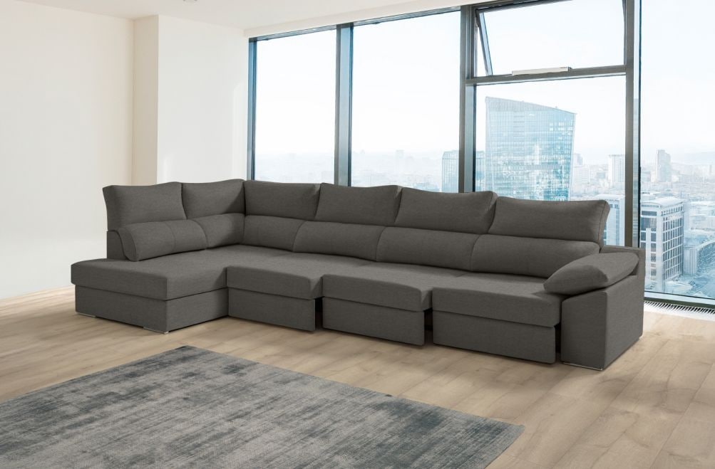 Sofá rinconera de tela Rachel XL de HOME - principal