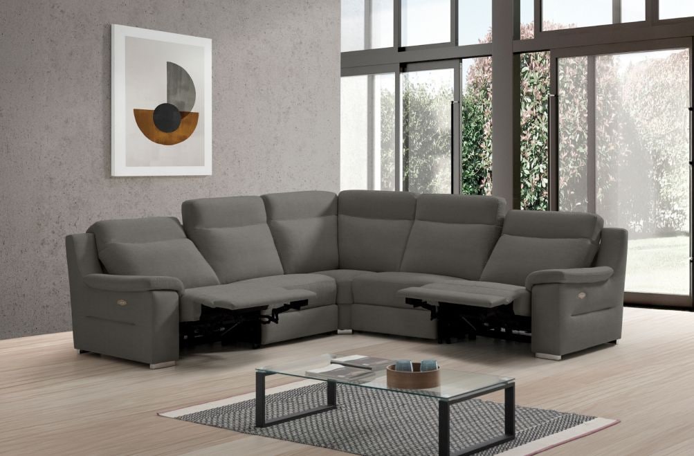 Sofá rinconera relax de tela Adele XL de StyleKomfort - principal