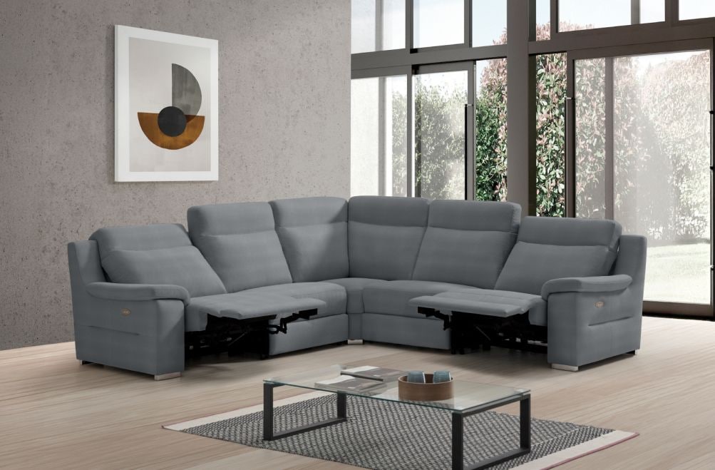 Sofá rinconera relax de piel Simone XL de StyleKomfort - principal