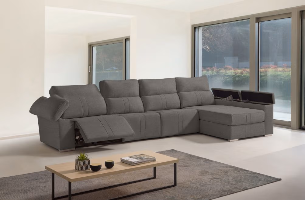 Sofá chaise longue relax de tela Coleman Plus de HOME - principal