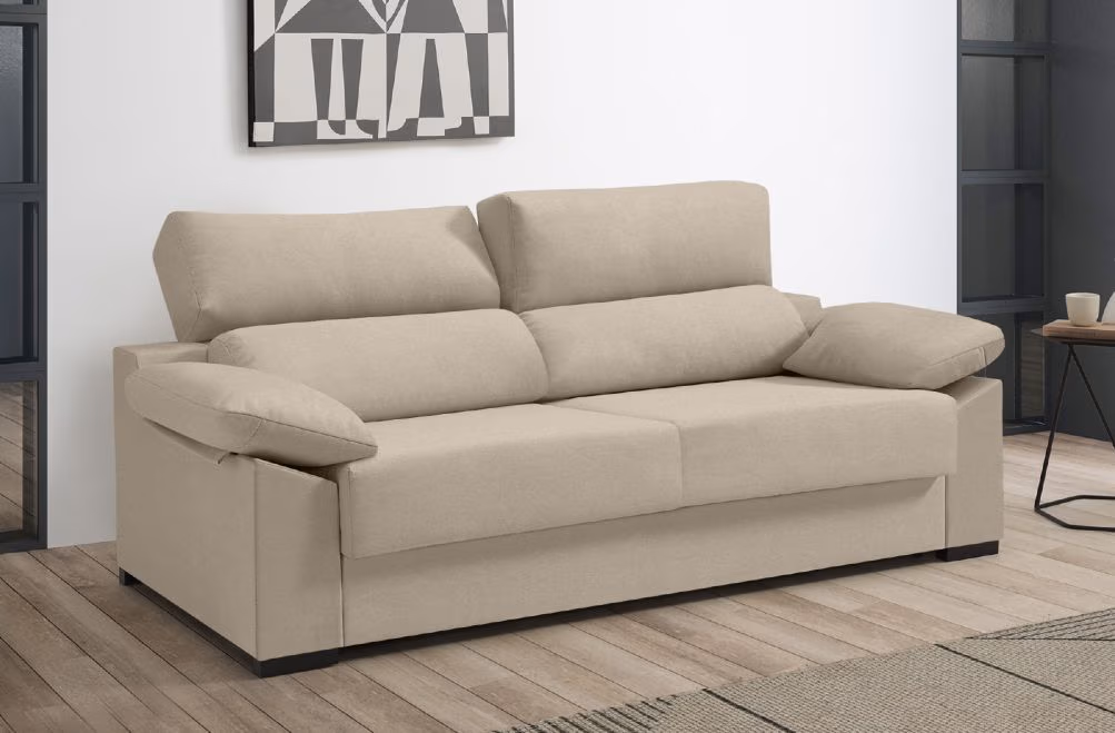 Sofá cama de apertura italiana de tela Mareol de HOME - principal