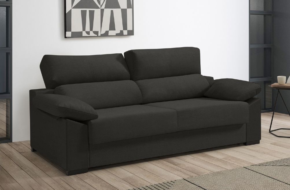 Sofá cama de apertura italiana de tela Mareol de HOME - principal