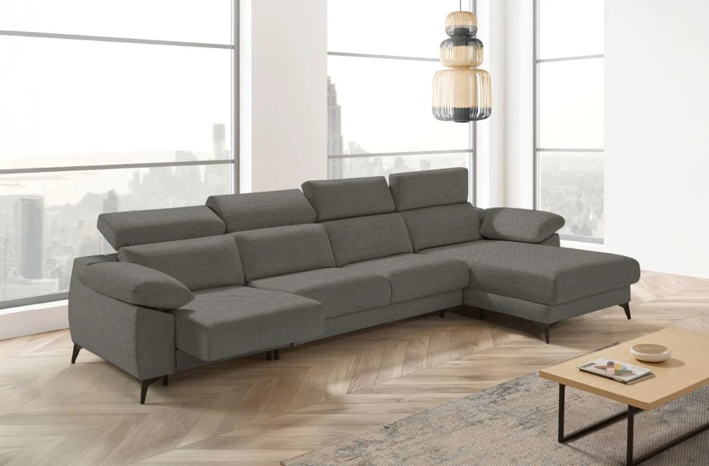 Sofá cama apertura italiana de tela Zaira Plus de StyleKomfort - principal