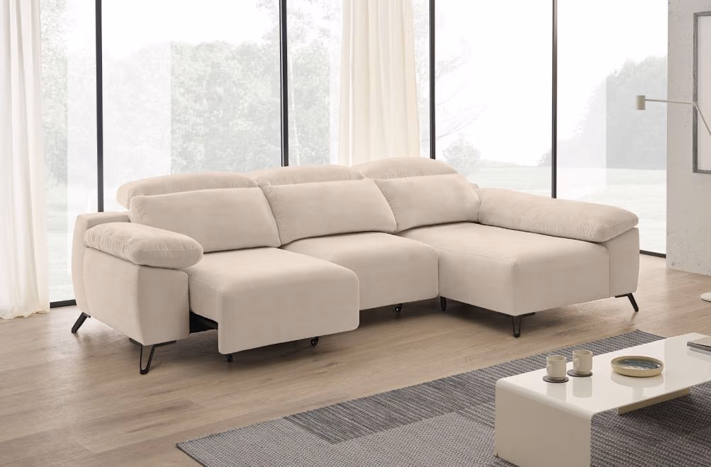 Sofá chaise longue de tela Boost de StyleKomfort - principal