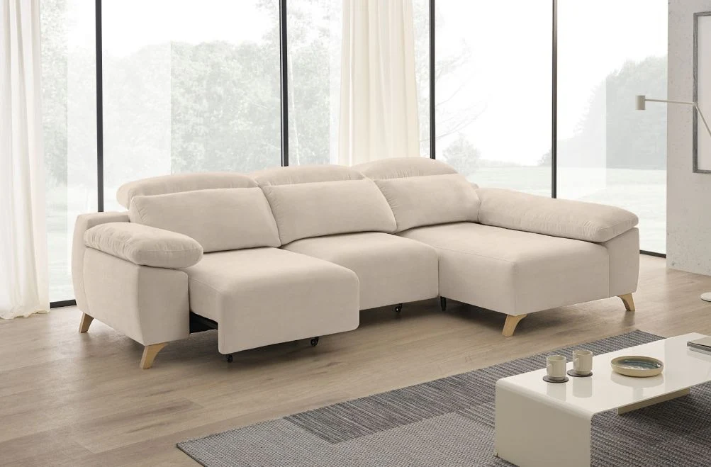 Sofá chaise longue de tela Boost de StyleKomfort - principal