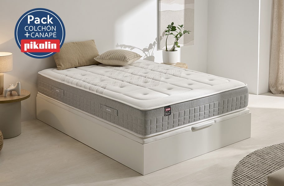Pack colchón muelles ensacados Tucana y canapé MagicBox Pikolin - principal