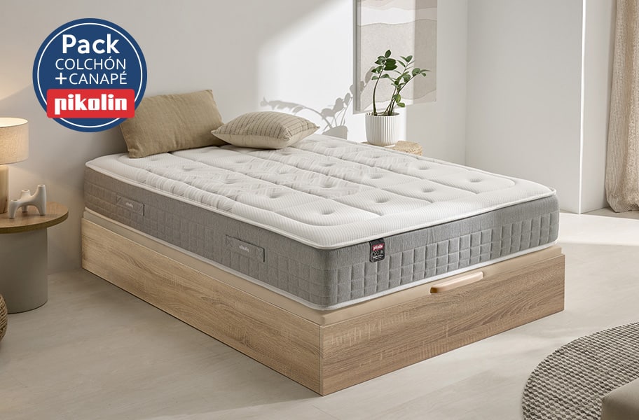 Pack colchón muelles ensacados Tucana y canapé MagicBox Pikolin - principal
