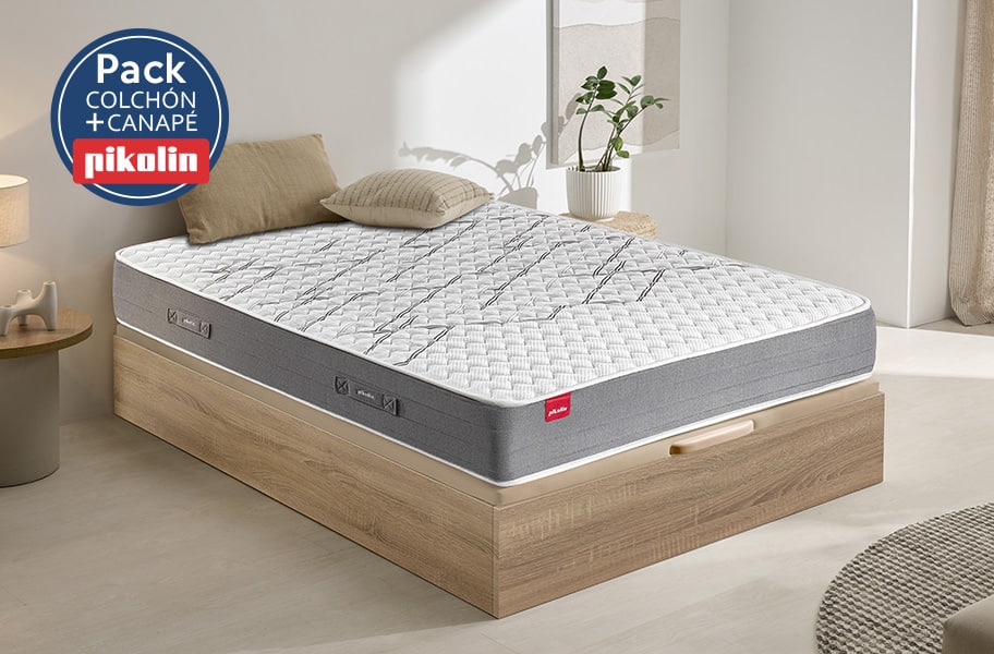 Pack colchón espumación Mumbai y canapé Magicbox de Pikolin - principal