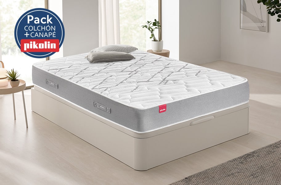 Pack colchón muelles ensacados Calatea y canapé Airbox Pikolin - principal