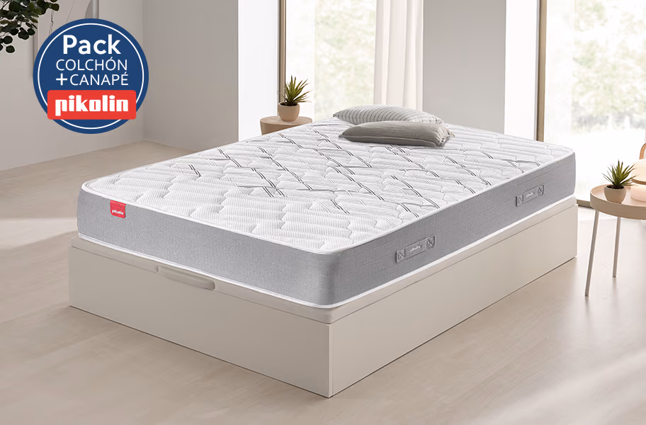 Pack colchón muelles ensacado Calatea y canapé Magicbox Pikolin - principal