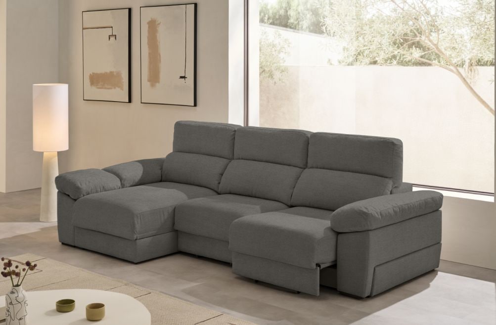 Sofá chaise longue de tela Evan de Stylekomfort - principal