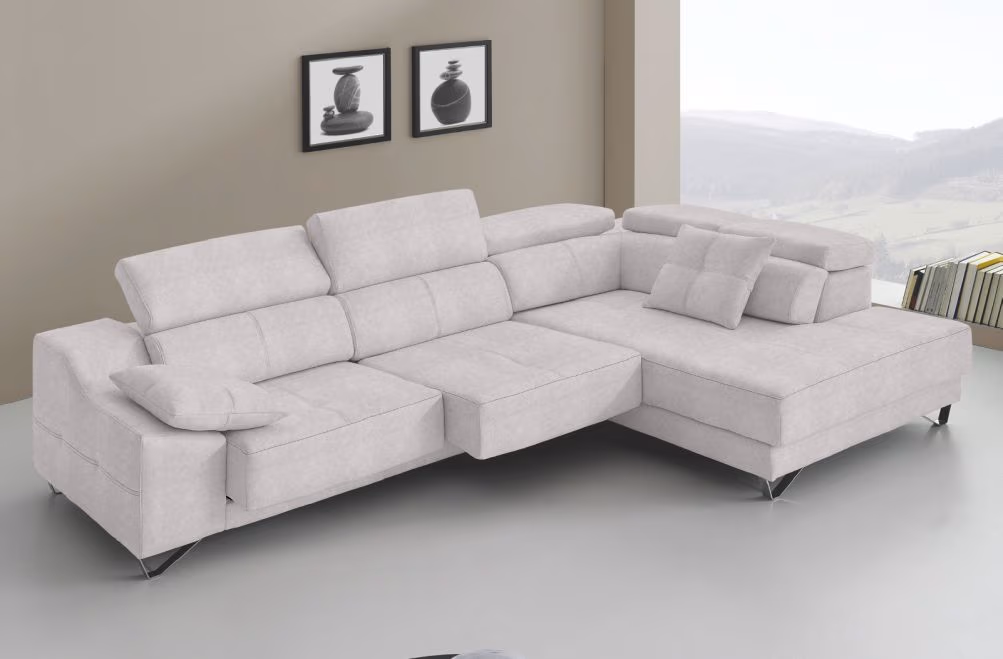 Sofá rinconera de tela Dante de HOME - principal