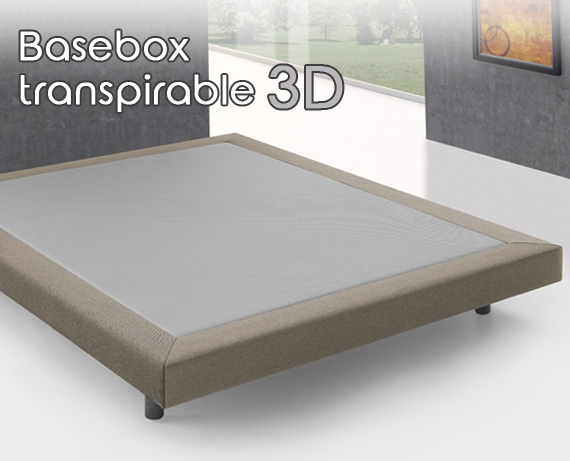 Base Tapizada Blanca, Royal Sleep, Reforzada Tejido 3D Transpirable con 4  Patas, Montaje Incluido, 3 Años de Garantía, 135x190