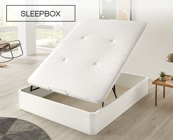 Canapé abatible, gran capacidad y alta durabilidad, blanco, 90x200 Storage  bed