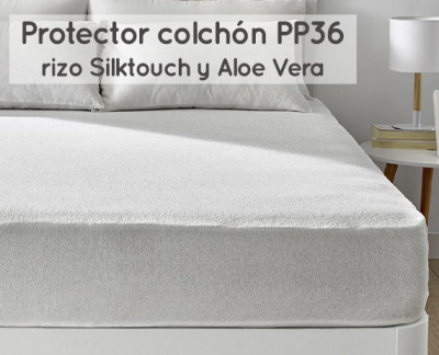 Protector de colchón acolchado Aloe Vera 150x190/200cm Pikolin Home